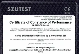Panic Device CE Certificate