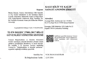 TS EN/ISO 27001 Bilgi Güvenliği Yönetim Sistemi Sertifikası